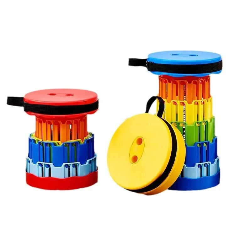 Outdoor Folding Stool JWW-029 – Plastic, Portable Adjustable Telescopic, for Camping/Beach/Fishing