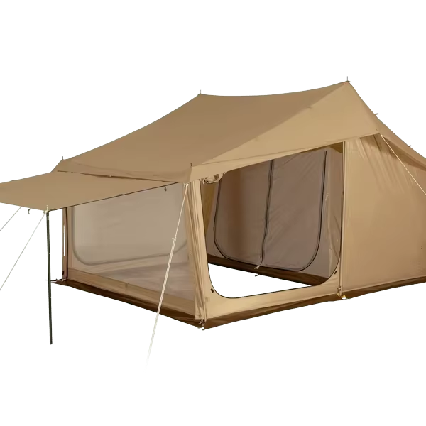 Custom Logo House-Shaped 4-Season Tent – 2-Room, Easy Setup, Outdoor Family Camping Tent