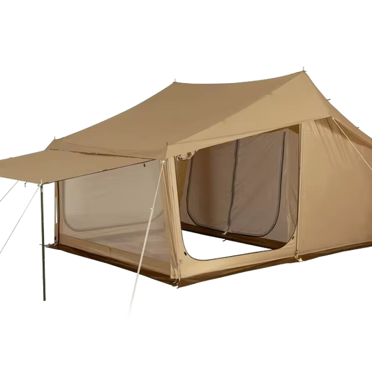 Custom Logo House-Shaped 4-Season Tent – 2-Room, Easy Setup, Outdoor Family Camping Tent