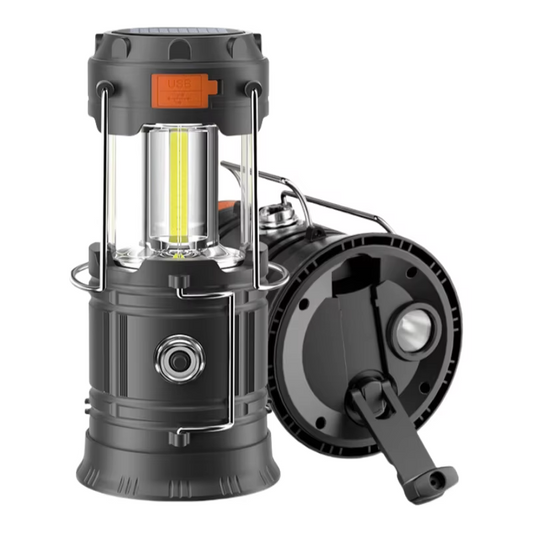 LED Camping Lantern JWD-017 – Solar/Hand Crank Rechargeable, with Hook, for Emergency/Tent
