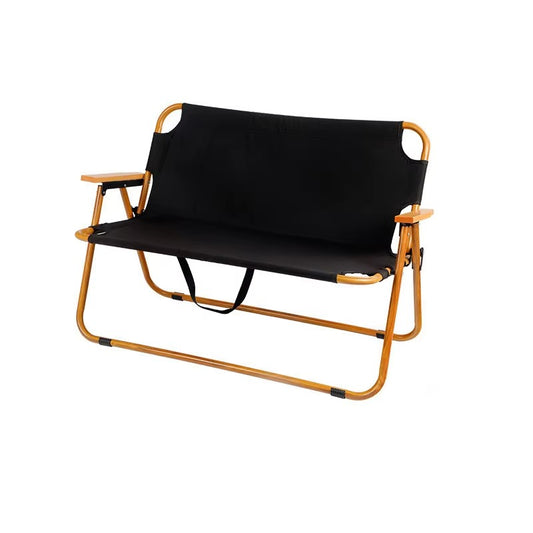 Outdoor Foldable Chair JWW-011 – Aluminum Alloy (Wood Grain), Double Seats, Portable, for Camping/Beach