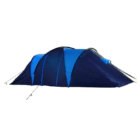 Ultralight Blue 10-Person Camping Tent – 4-Season, 3 Inner Rooms, Windproof, Waterproof, Aluminum Pole
