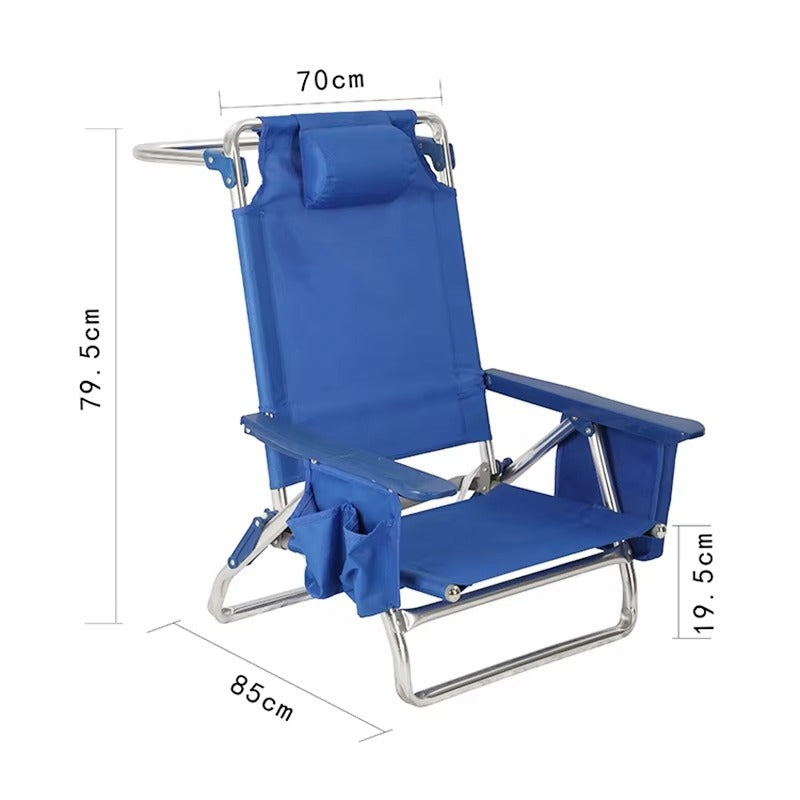 Custom Outdoor Sun Lounger JWW-023 – Foldable Aluminum Alloy, for Beach/Camping/Fishing