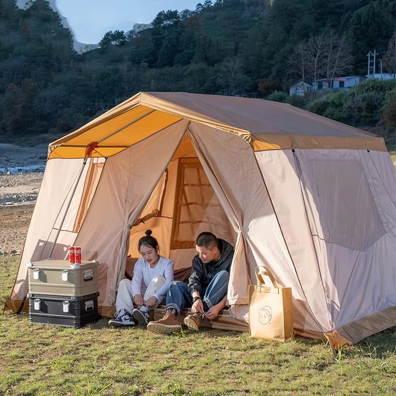 10-Person Family Camping Tent – Easy-Up, 2-Room, Double-Layer Waterproof