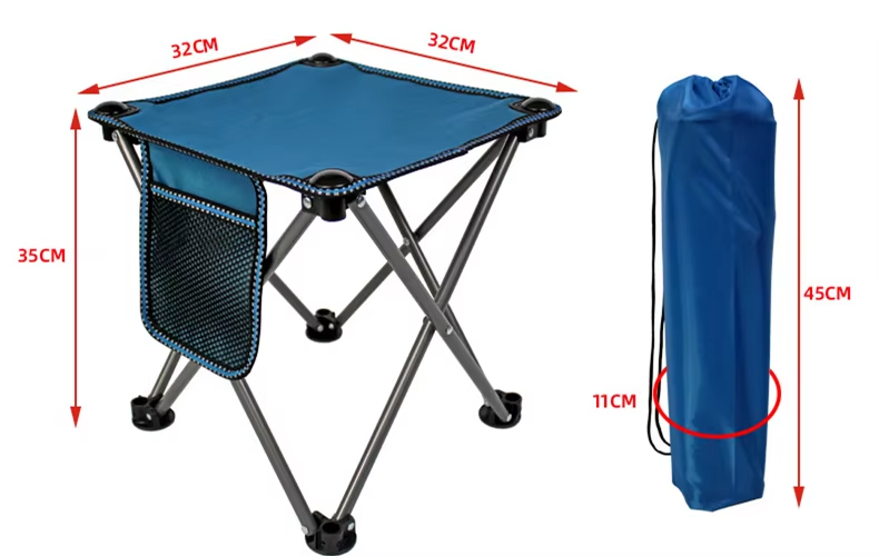 Outdoor Portable Mini Folding Chair JWW-018 – for Lawn/Camping/Beach/Fishing (Stool Style)
