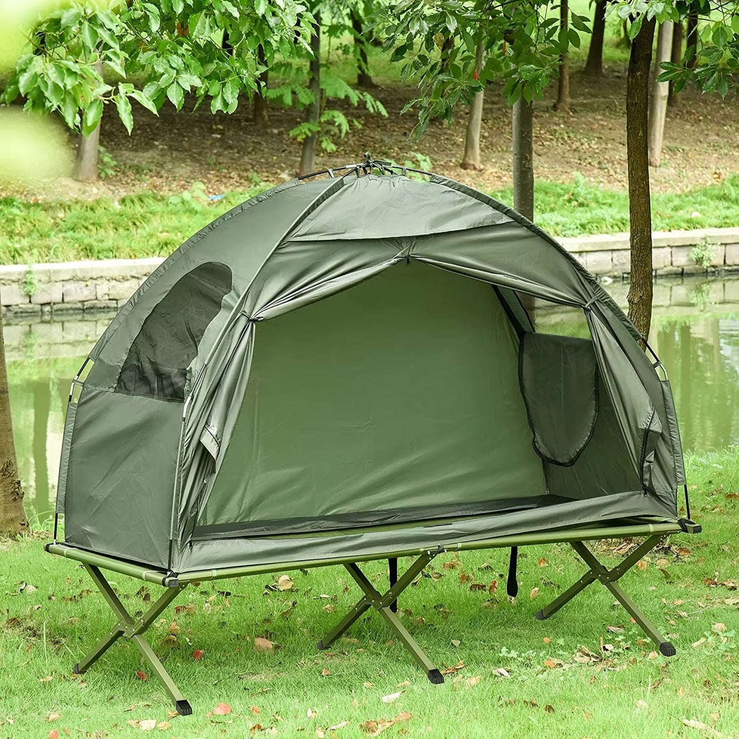 Fishing Camping Combo Set (MT-PT1 1911, OEM) – Off-Ground Tent & Cot, Sun-Rain Protection