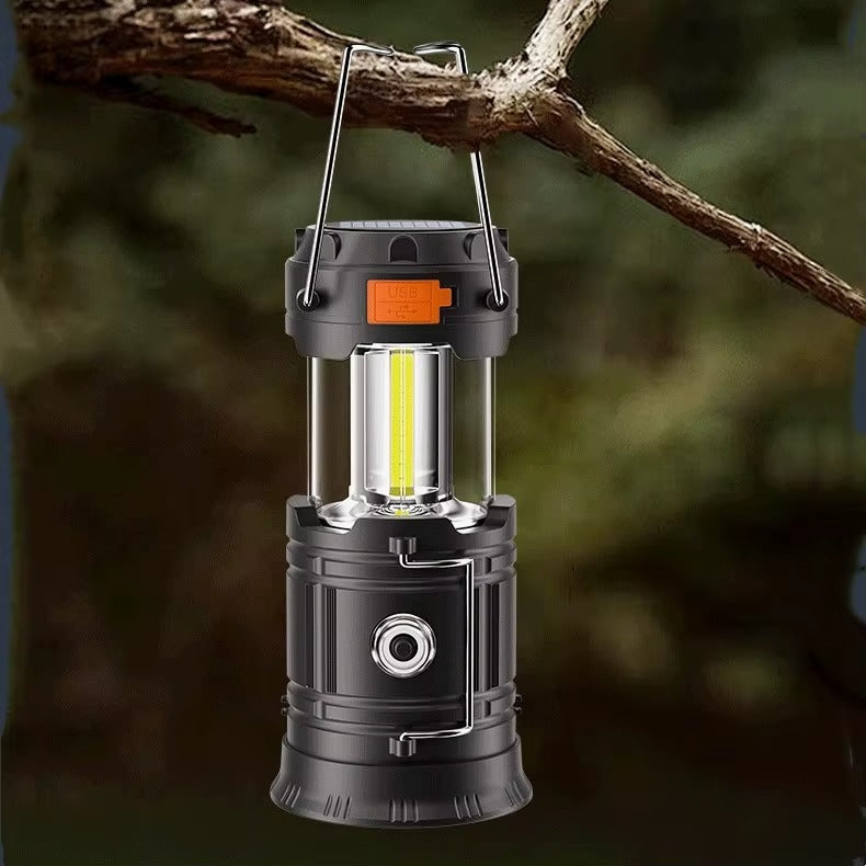LED Camping Lantern JWD-017 – Solar/Hand Crank Rechargeable, with Hook, for Emergency/Tent
