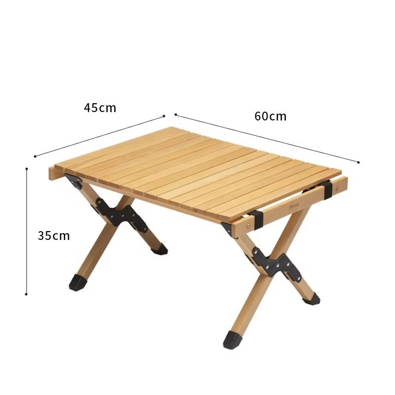Outdoor Luxury Folding Egg Roll Table JWW-004 – Wooden, for Picnic/Camping