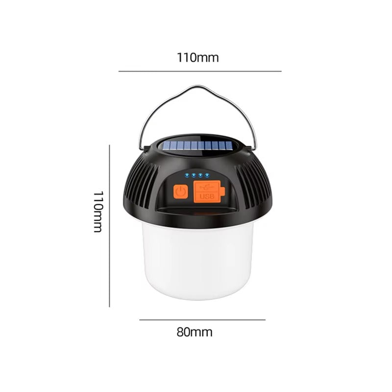 Outdoor Portable LED Camping Lantern JWD-010 – Solar Rechargeable, for Tents