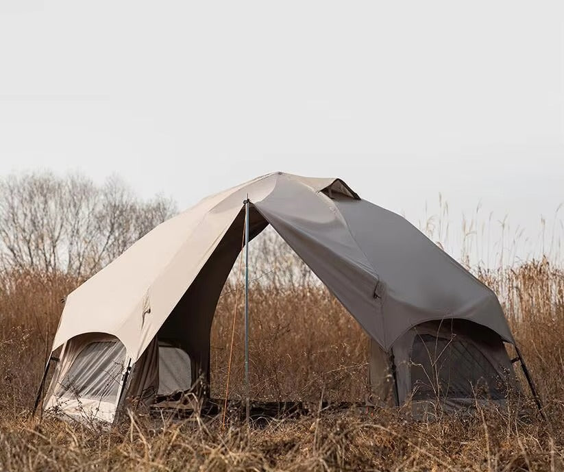 OEM Custom 5-8 Person One-Touch Tent – 210D Silver-Coated, Sun-Protective, Automatic Outdoor Camping Tent