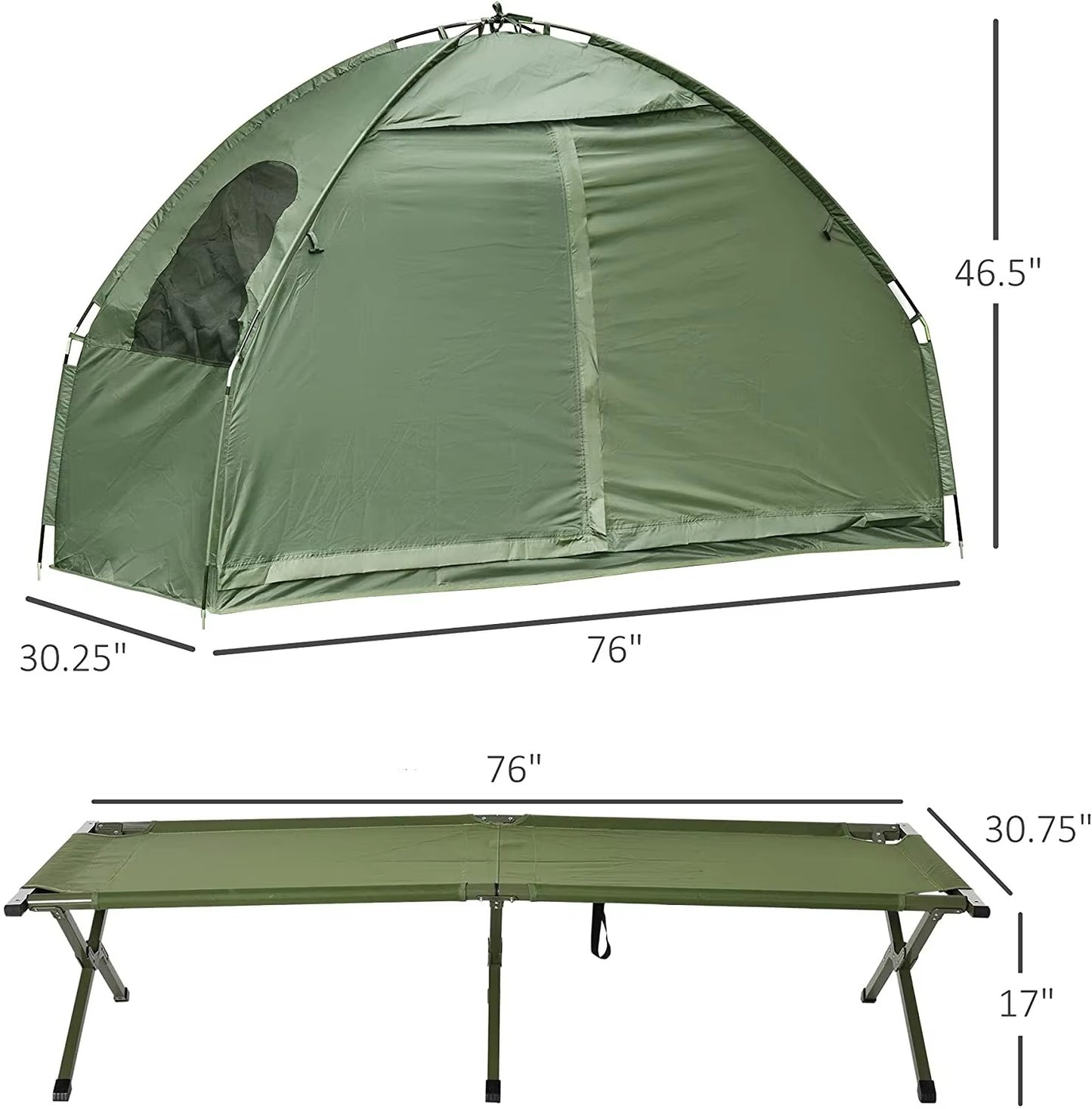 Fishing Camping Combo Set (MT-PT1 1911, OEM) – Off-Ground Tent & Cot, Sun-Rain Protection