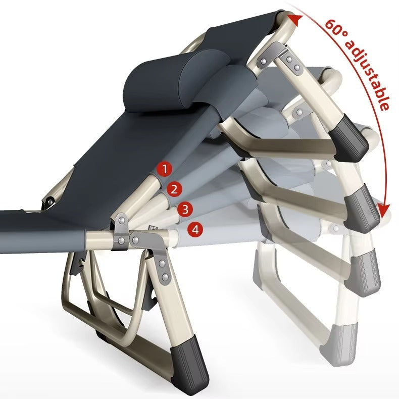 Outdoor Portable Folding Chair Bed JWW-032 – Adjustable, for Camping/Fishing/Lounging