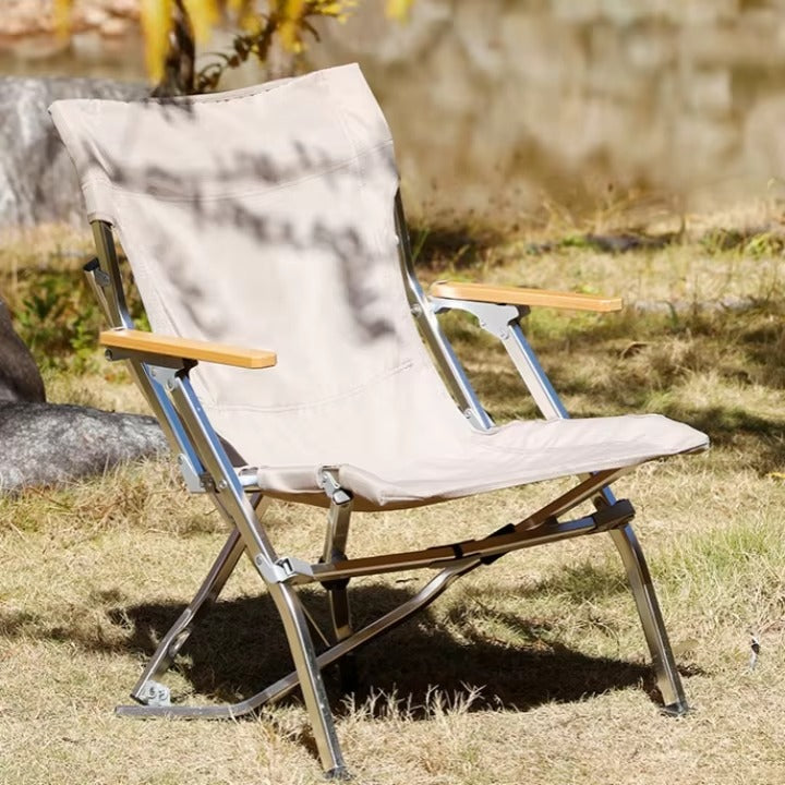 Outdoor Folding Chair JWW-033 – Aluminum Alloy, Portable, for Camping/Beach/Fishing