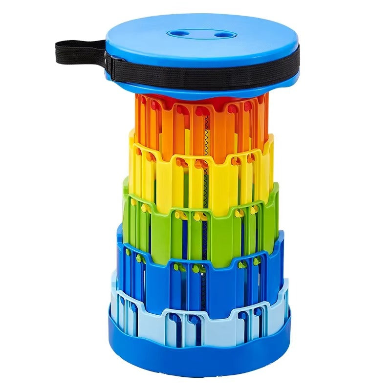 Outdoor Folding Stool JWW-029 – Plastic, Portable Adjustable Telescopic, for Camping/Beach/Fishing