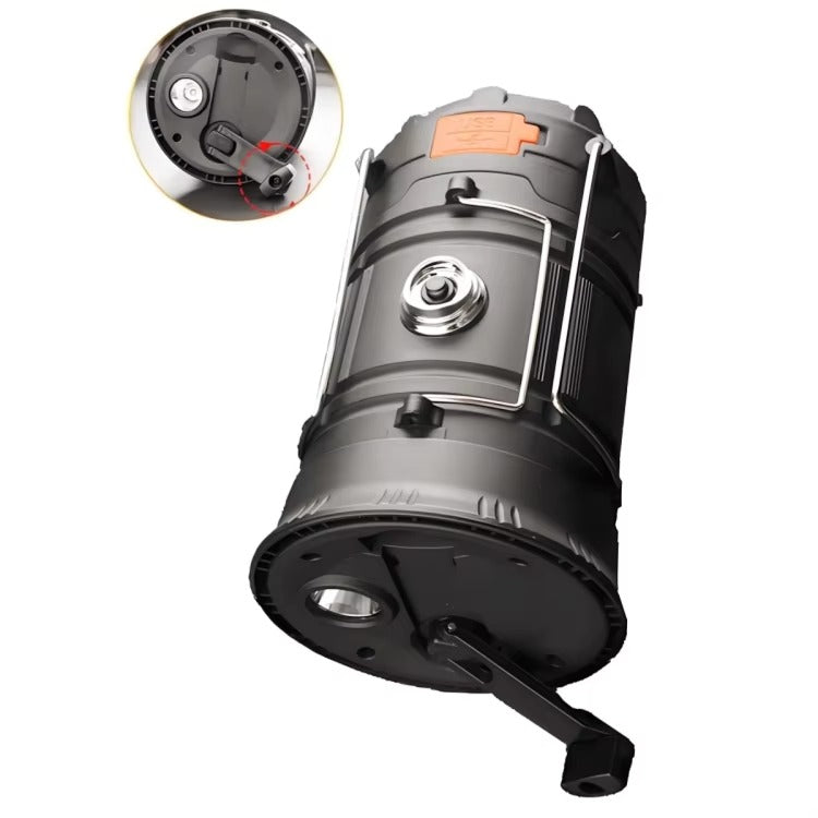 LED Camping Lantern JWD-017 – Solar/Hand Crank Rechargeable, with Hook, for Emergency/Tent