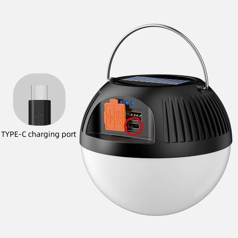 Outdoor Portable LED Light JWD-018 – Solar-powered, for Camping/Hiking/Tent (Handheld Lantern)