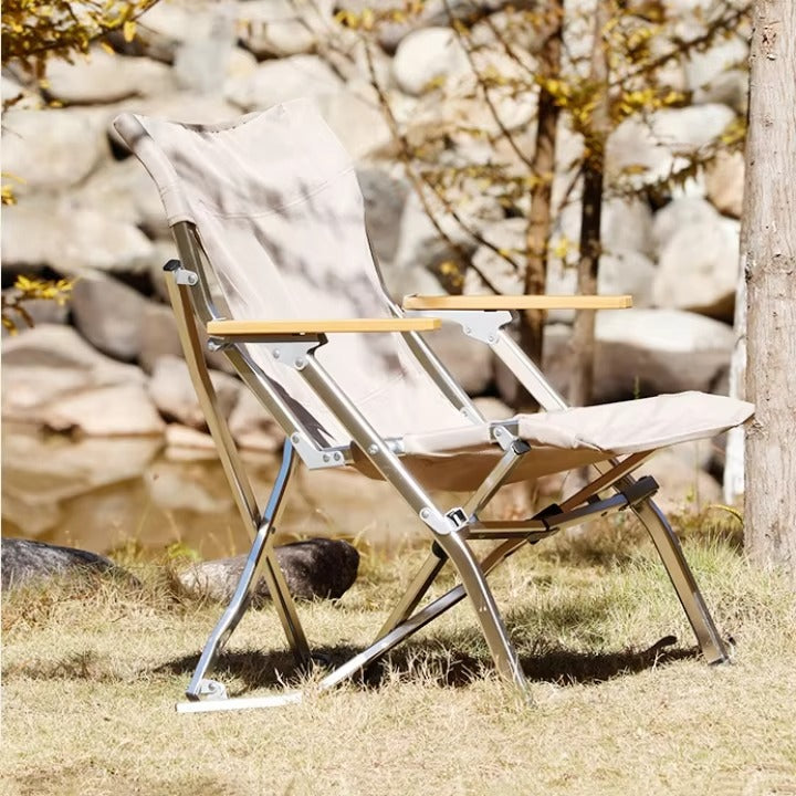 Outdoor Folding Chair JWW-033 – Aluminum Alloy, Portable, for Camping/Beach/Fishing